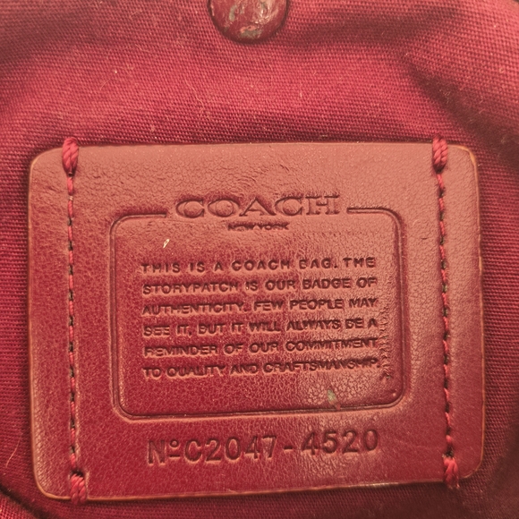 Coach Denim Backpack with Red Accents - Picture 12 of 13